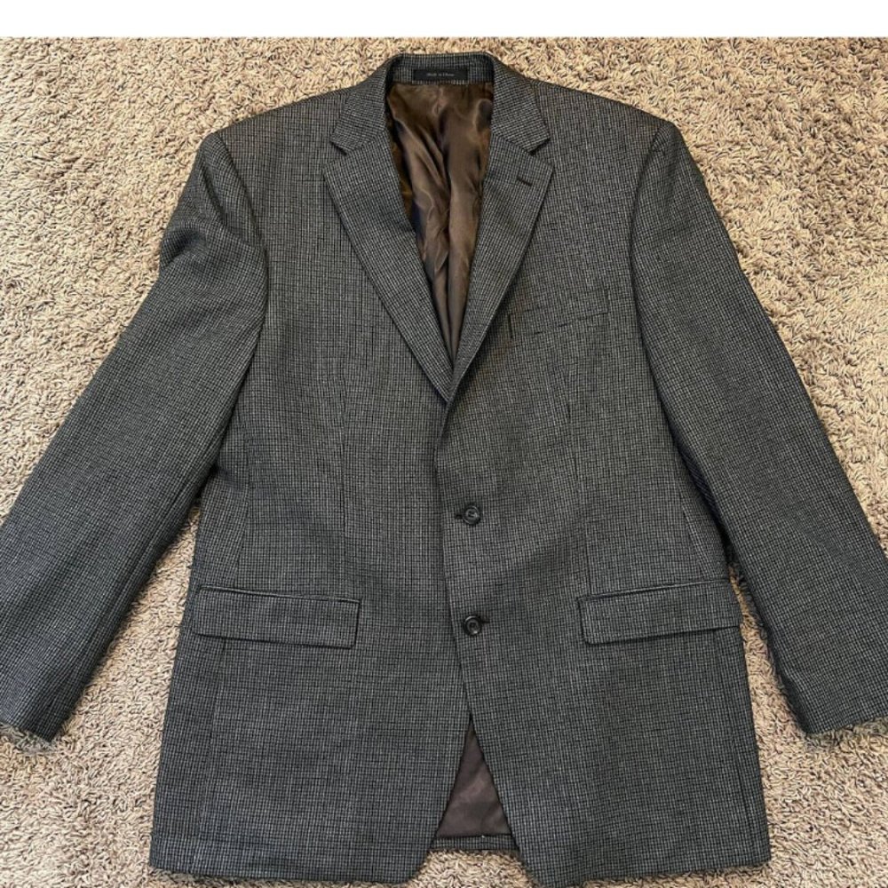 Vintage Lauren Ralph Lauren Sport Coat Blazer Men's Brown Wool Tweed Size 44L
